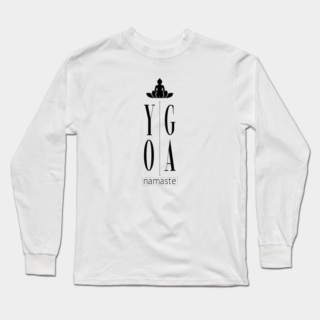 Yoga Namaste | Hot Yoga Long Sleeve T-Shirt by FlyingWhale369